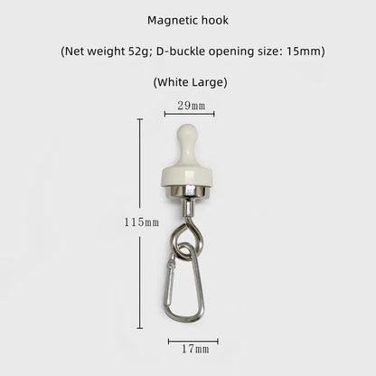 Magnetischer Campinghaken mit starker Haftkraft | Abnehmbarer Multifunktions-Karabiner | Für Zelte, Markisen & Outdoor-Ausrüstung