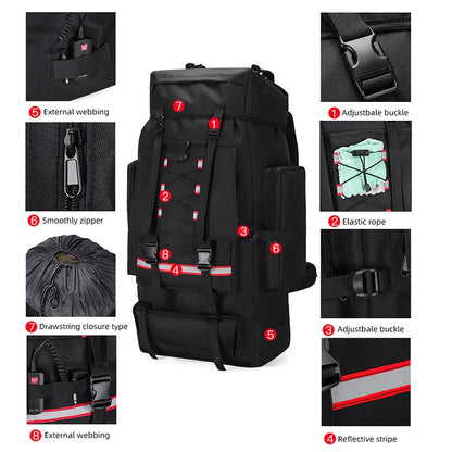 130L Wander‑ und Campingrucksack – Große Reisetasche für Herren, Trekking‑ und Outdoor‑Sport, Molle‑Rucksack mit großem Fassungsvermögen