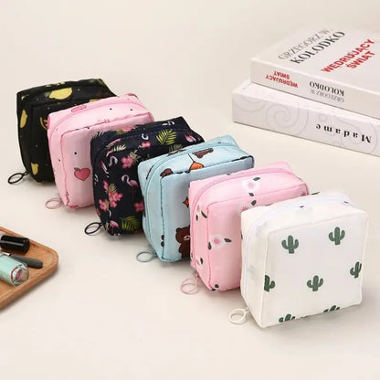 Tampon-Organizer Tasche – Wasserdichte Binden-Aufbewahrung mit süßem Cartoon-Design