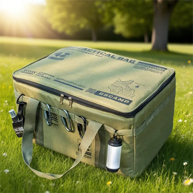 „30–42L taktische Camping‑Aufbewahrungstasche – isolierte, faltbare Box, wasserdicht, für Picknick‑Geschirr, Feldausrüstung und Outdoor‑Organizer“