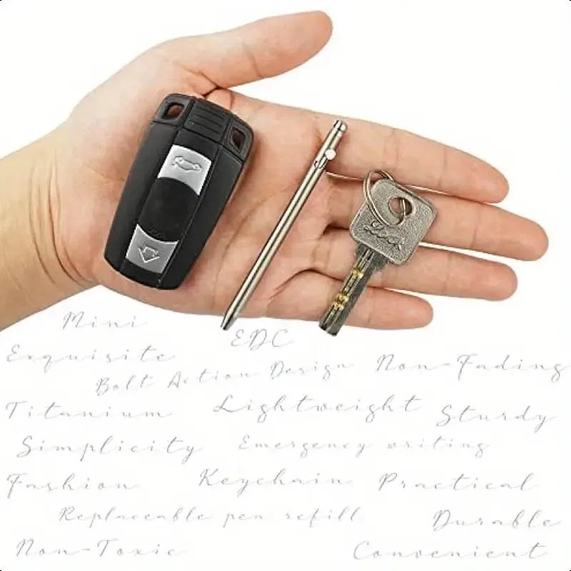 Tragbarer Mini‑Titan‑Stift, EDC‑Gadget, Outdoor‑Accessoire, kreativer Unterschriftenstift mit Persönlichkeit“