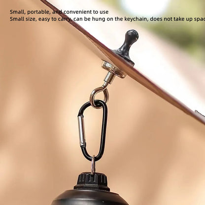 Magnetischer Campinghaken mit starker Haftkraft | Abnehmbarer Multifunktions-Karabiner | Für Zelte, Markisen & Outdoor-Ausrüstung