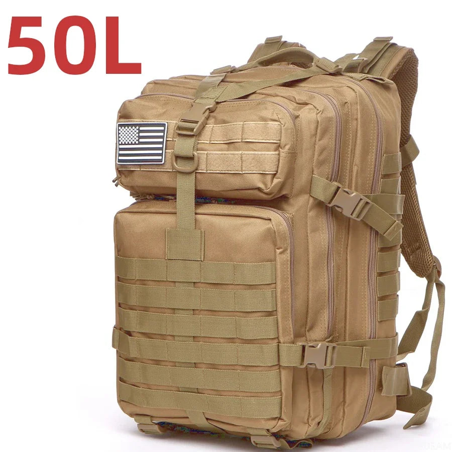 „25L/50L Robuster Nylon‑Rucksack – wasserdichter taktischer Sport‑, Trekking‑, Angel‑, Jagd‑, Camping‑ und Wander‑Outdoor‑Rucksack“