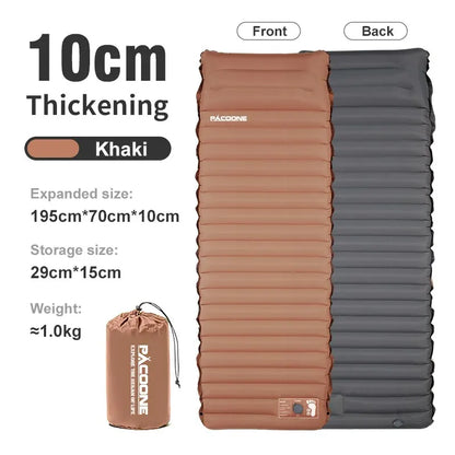 „Ultraleichte selbstaufblasende Luftmatratze, verdickte Schlafmatte, koppelbares aufblasbares Bett, Strand‑Picknickmatte, Camping‑Zelt‑Luftkissen“