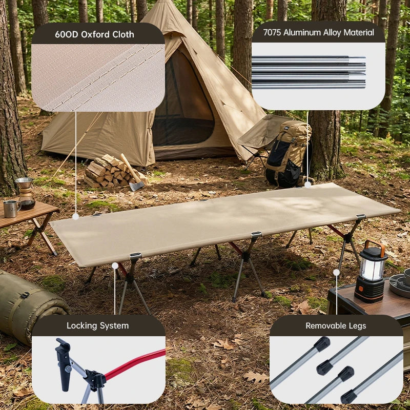WestTune Faltbares Camping-Feldbett – Ultraleicht & Stabil für Outdoor