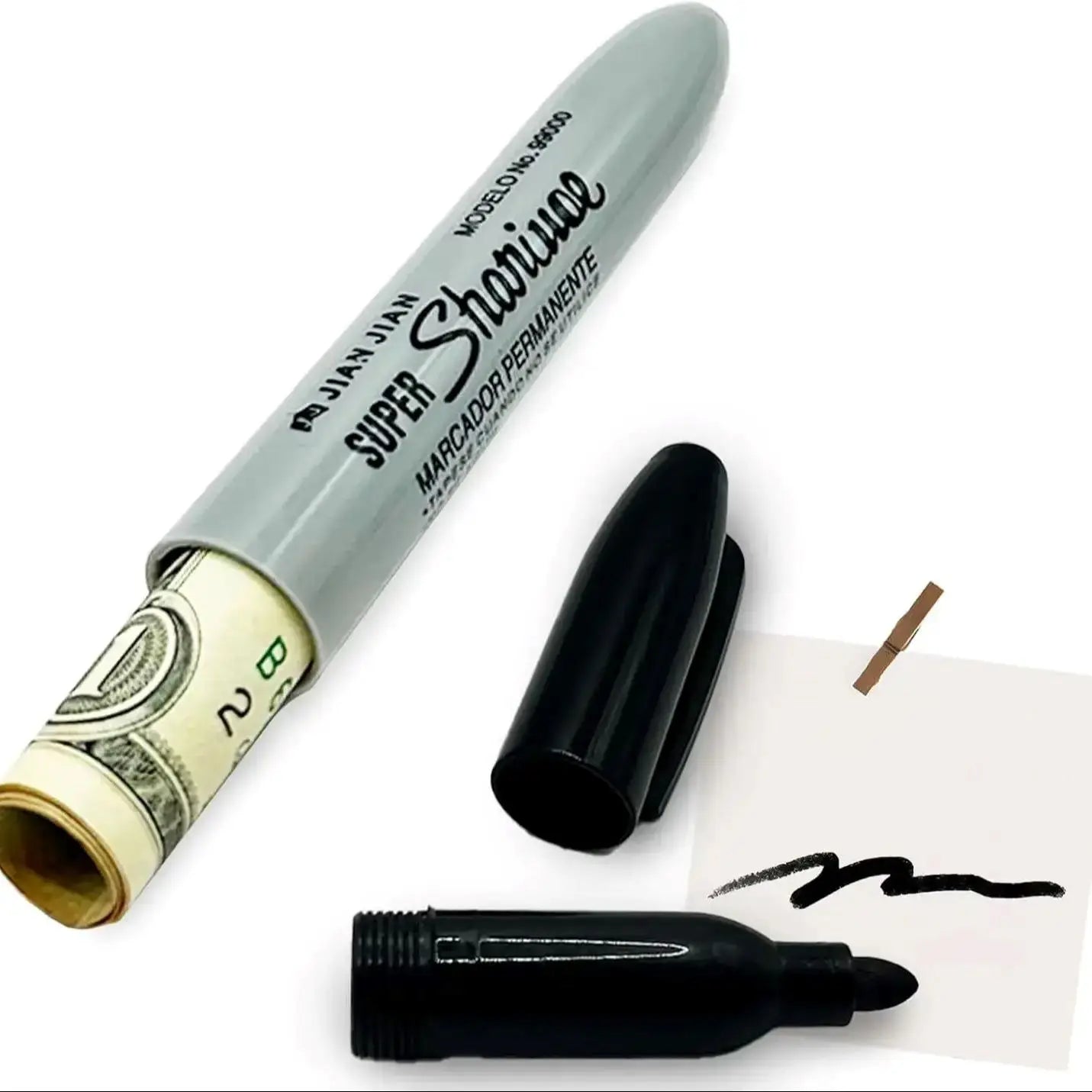 Kreativer Sicht‑Geheimmarker‑Stift Mini‑Versteck‑Safe, Ablage zur Tarnung für Zuhause, Büro und Reisen – zum Verstecken von Halsketten, Geld und kleinen Wertsachen