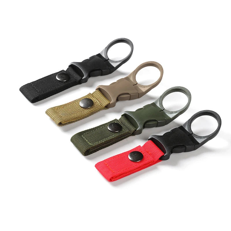 Karabiner Flaschenhalter Clip – Nylon, für Gürtel & Rucksack
