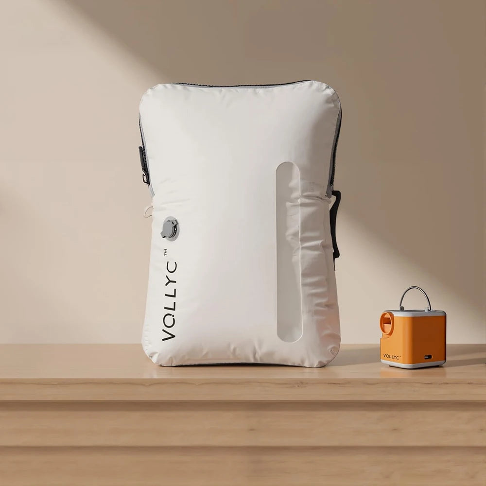 FLEXTAIL X VOLLYC EZYPACK – 25L Vakuum‑Kompressionsbeutel, wiederverwendbare Kleidungstasche & Reise‑Rucksack