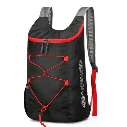 „Multifunktionaler Outdoor‑Falt‑Rucksack – hochdichtes, leichtes, wasserdichtes Nylon‑Gewebe, Sporttasche für Camping, Wandern und Reisen“