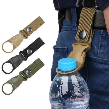 Karabiner Flaschenhalter Clip – Nylon, für Gürtel & Rucksack