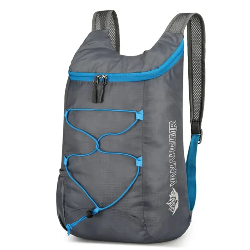„Multifunktionaler Outdoor‑Falt‑Rucksack – hochdichtes, leichtes, wasserdichtes Nylon‑Gewebe, Sporttasche für Camping, Wandern und Reisen“