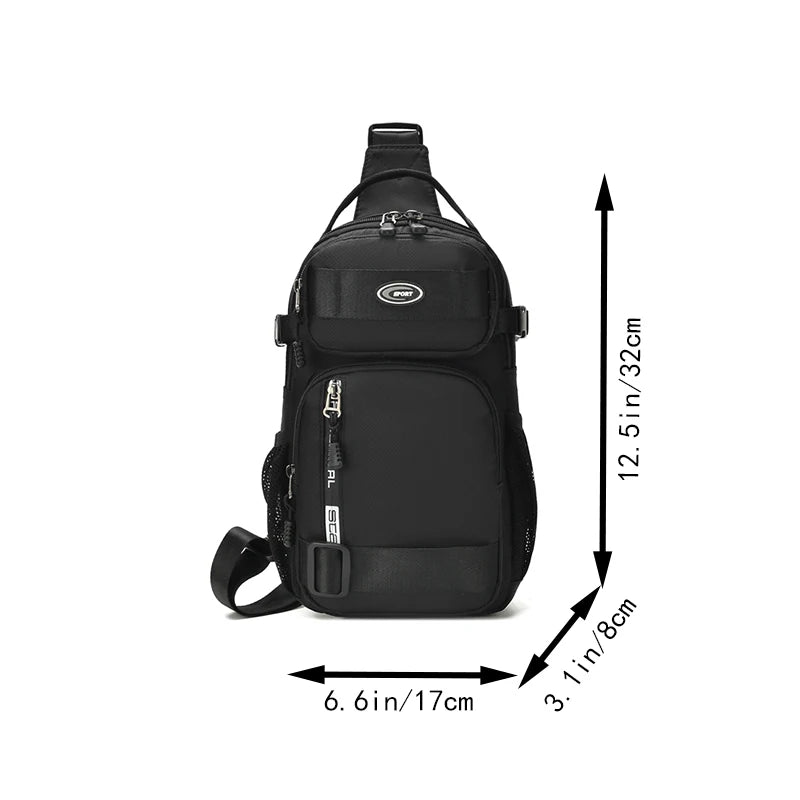 „Rucksack zum Fahren für Herren, Brusttasche für Herren, lässige einseitige Umhängetasche für Herren, leichte und großräumige Crossbody‑Tasche.“