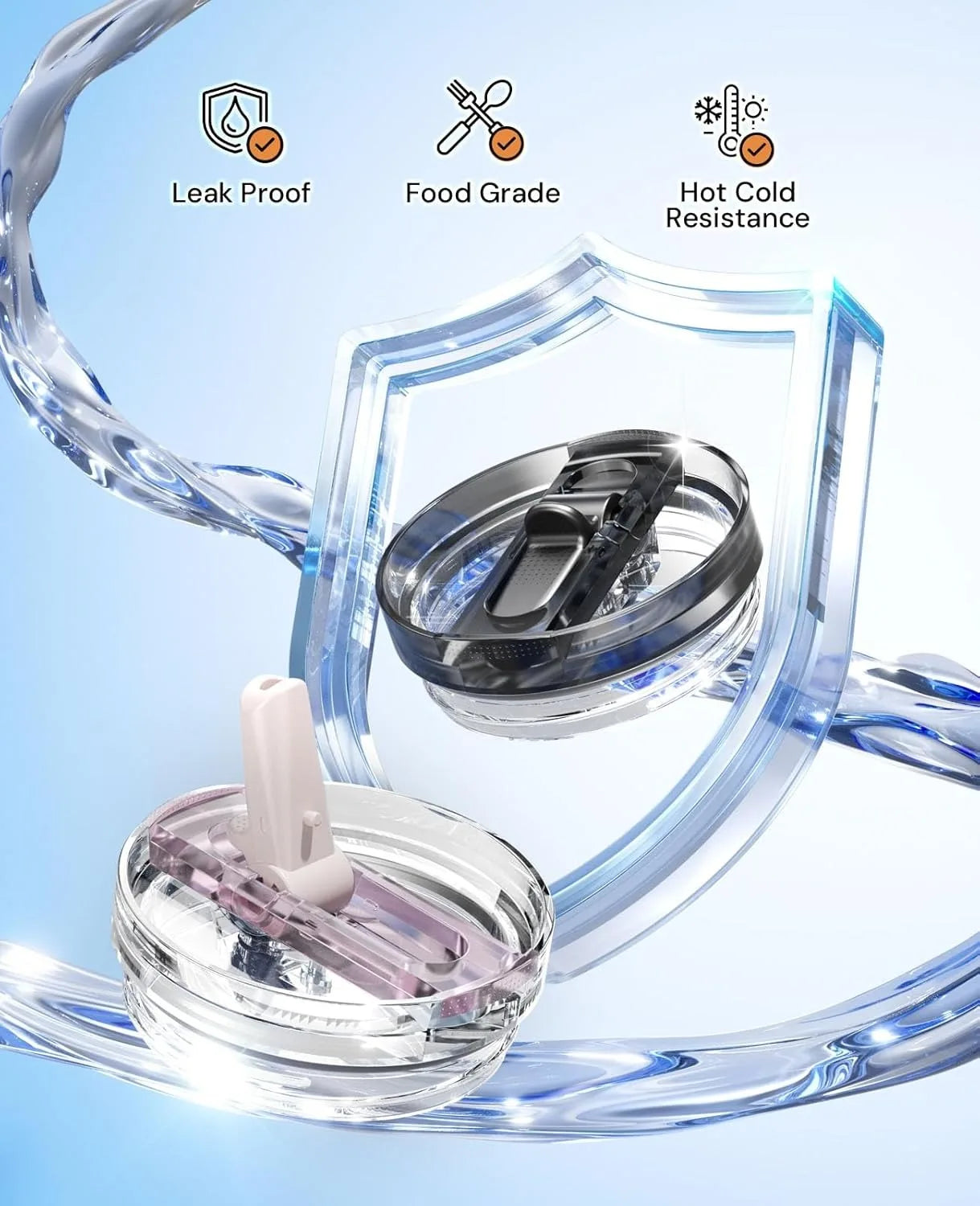 30oz Flip‑Straw Deckel – Auslaufsicherer Ersatzdeckel für Stanley Quencher H2.0