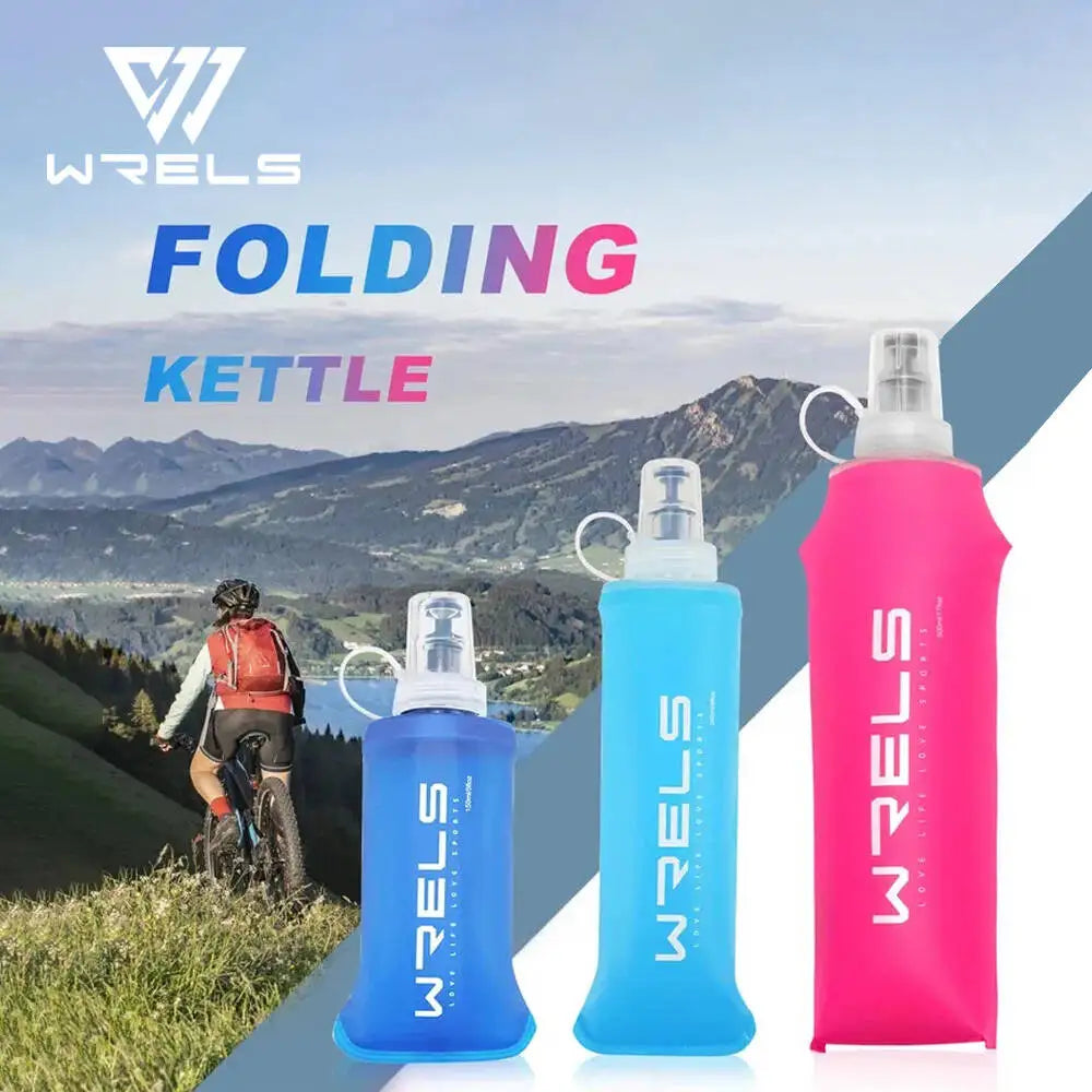„1 Stück 150 ml / 250 ml / 500 ml Outdoor‑faltbare Silikon‑Trinkflasche – kompakte Beißgröße, ideal zum Laufen, Camping, Wandern und Reisen – praktische, zusammenklappbare Wasserflasche“