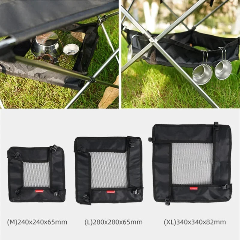 Camping Tisch Hängenetz – Aufbewahrungsnetz für Klapptische M/L/XL