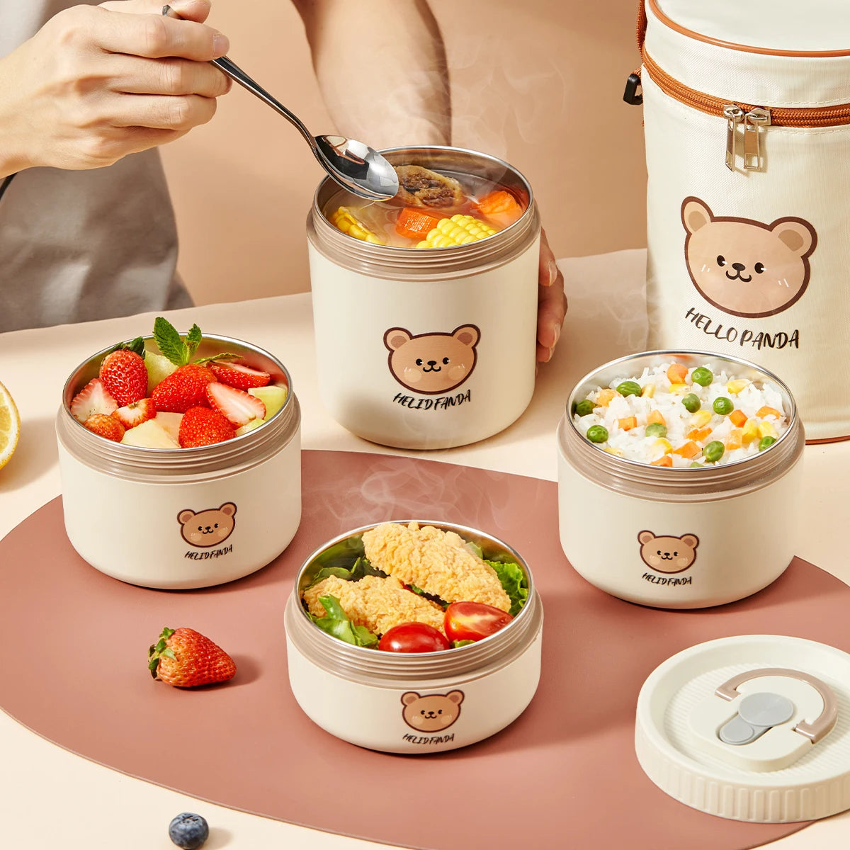 Isolierte Lunchbox aus Edelstahl – Auslaufsichere Bento Box für Unterwegs