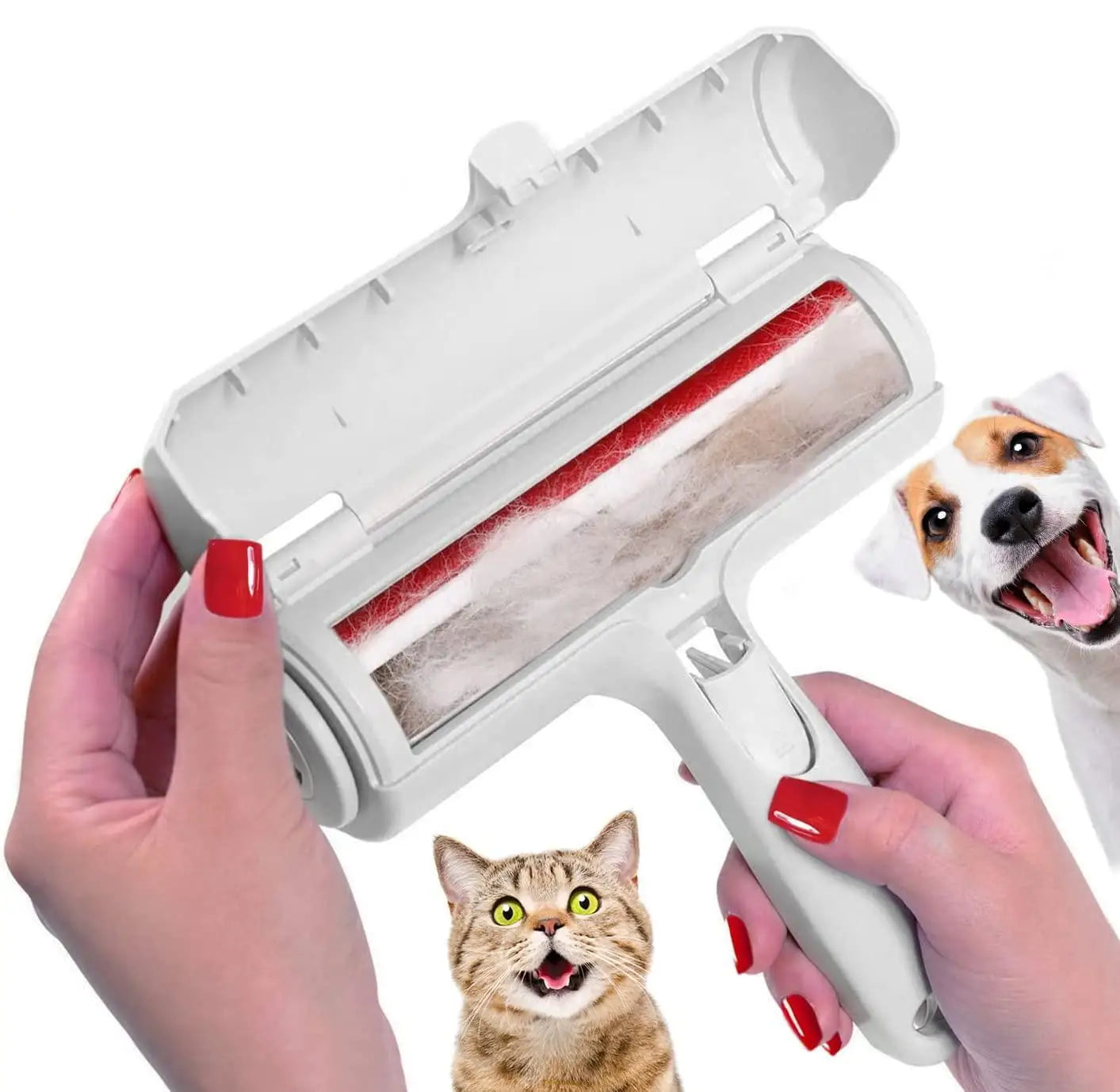 Tierhaar‑Entfernungsroller – Hunde‑ & Katzenhaar‑Entferner mit Selbstreinigungs‑Basis – Effektives Werkzeug zur Tierhaarentfernung – Ideal für Möbel, Kleidung & Haushalt