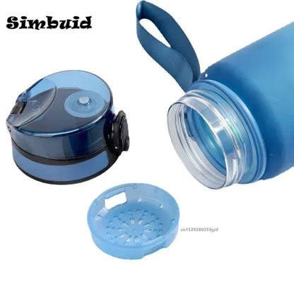 500ML/650ML/1000ML Sport-Wasserflasche, auslaufsicher, farbenfroher Kunststoffbecher zum Trinken, für Outdoor‑Reisen, tragbar, geeignet für Fitnessstudio und Sport.