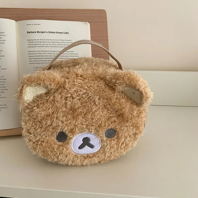 Plüsch-Make-up-Tasche Anime Entspannter Bär – Kosmetiktasche für Frauen, Schmuck‑Aufbewahrungsbeutel, Organizer‑Handtasche für Mädchen, Geschenk – Bestseller“