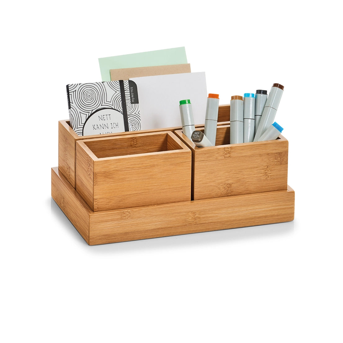 Organizer-Set, 4-Tlg.,Bambus