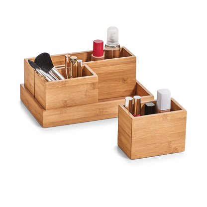 Organizer-Set, 4-Tlg.,Bambus